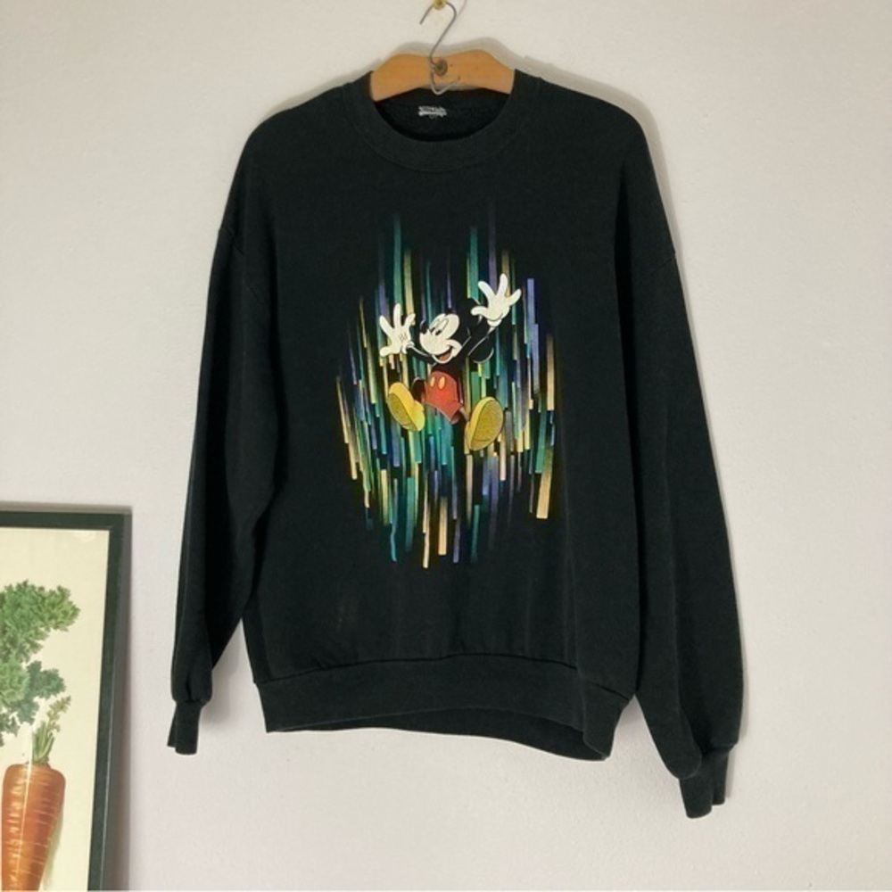 Vintage Mickey Mouse black starburst sweatshirt